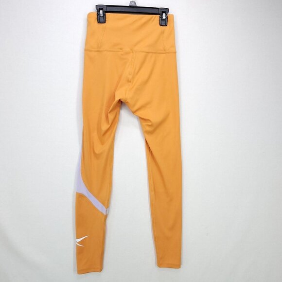 Reebok Women's Tights WOR Big Logo Size Small Workout Comfort Training Orange - Picture 2 of 16